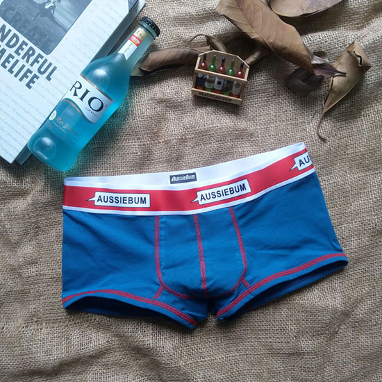 Boxer Aussiebum Hombre Azul Rojo